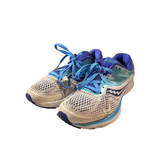 Saucony Ride Women's Running Shoes Size 9 Blue & Purple Mesh - Picture 1 of 10